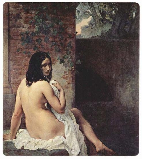 Francesco Hayez Bather viewed from behind Norge oil painting art